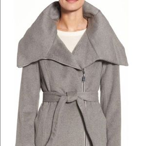 Cole Haan Asymmetrical Belted Wool Coat